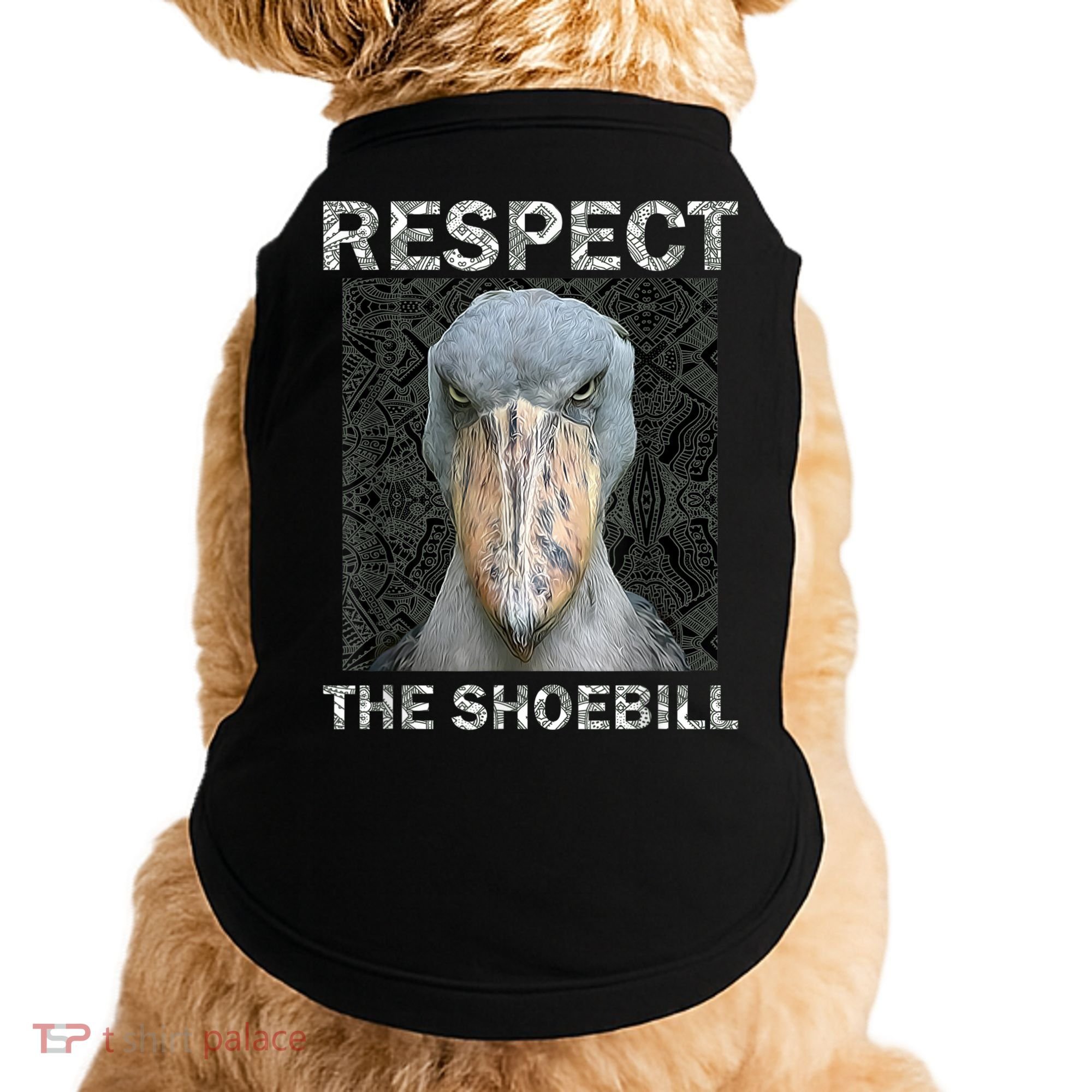 Respect The Shoebill African Bird Aztec Mayan Bird Lover Doggie Tank
