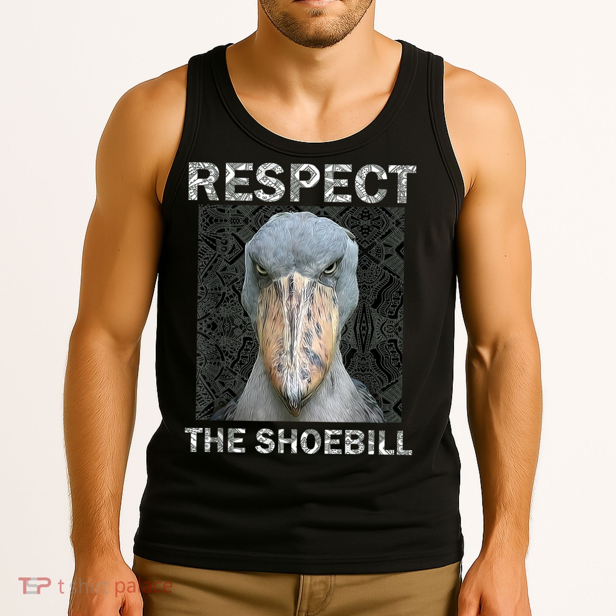 Respect The Shoebill African Bird Aztec Mayan Bird Lover Tank Top