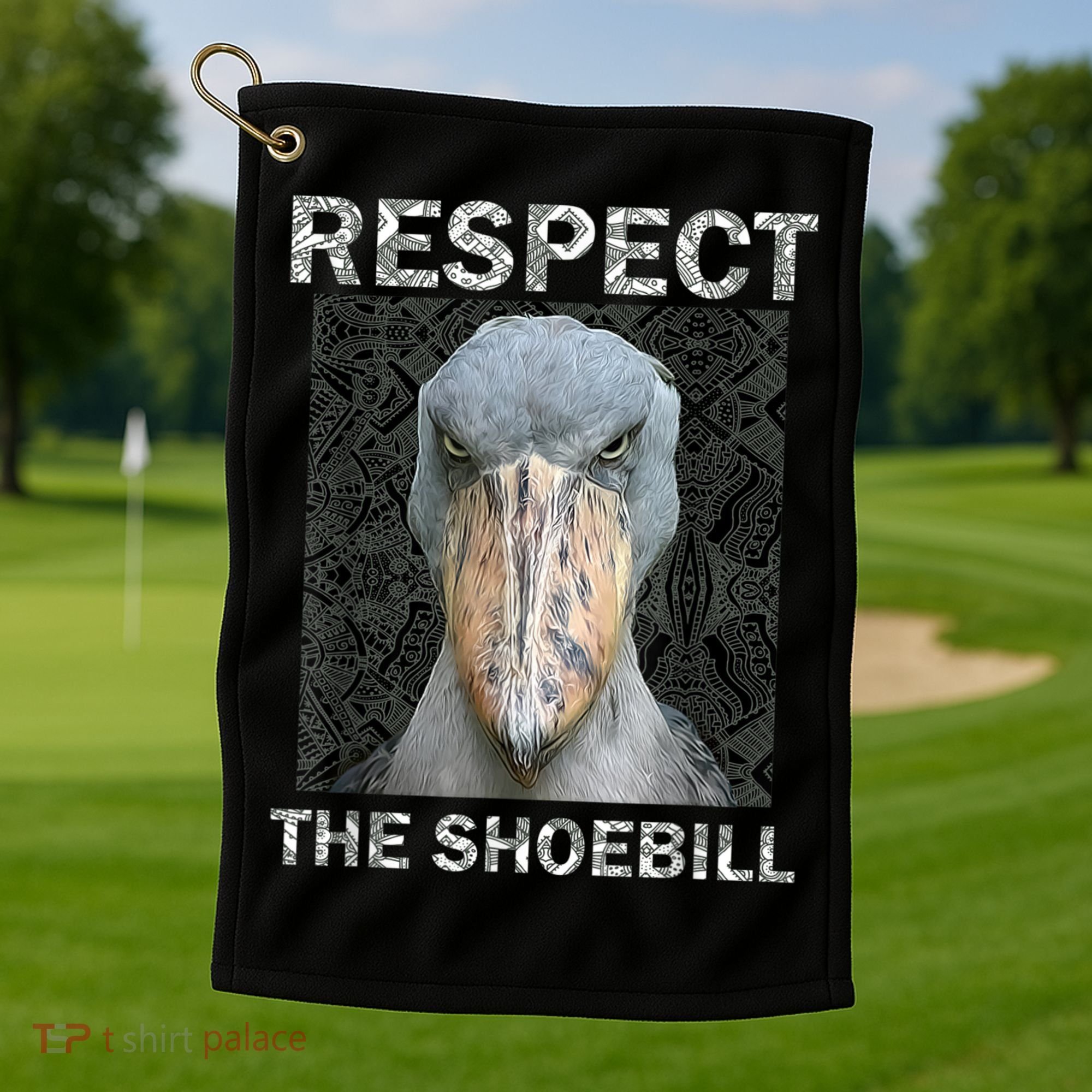 Respect The Shoebill African Bird Aztec Mayan Bird Lover Golf Towel