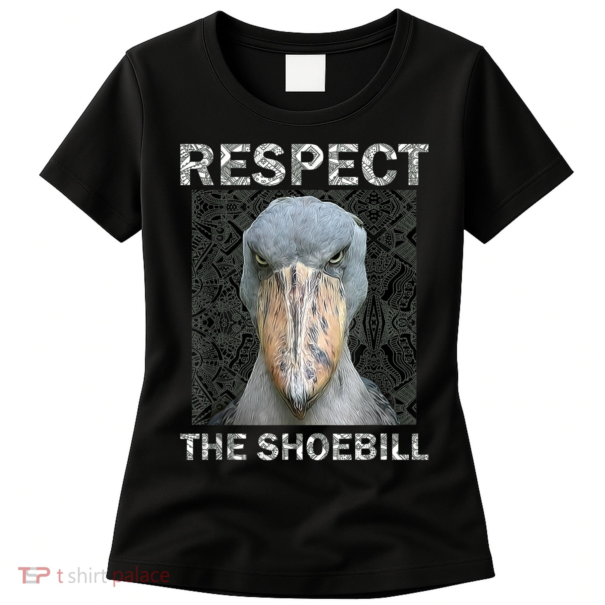 Respect The Shoebill African Bird Aztec Mayan Bird Lover Women's T-Shirt