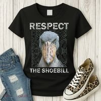 Respect The Shoebill African Bird Aztec Mayan Bird Lover Women's T-Shirt thumb 3