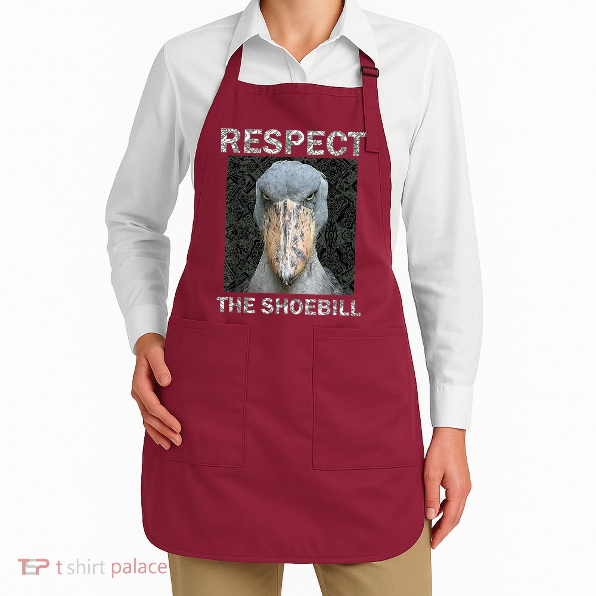 Respect The Shoebill African Bird Aztec Mayan Bird Lover Apron
