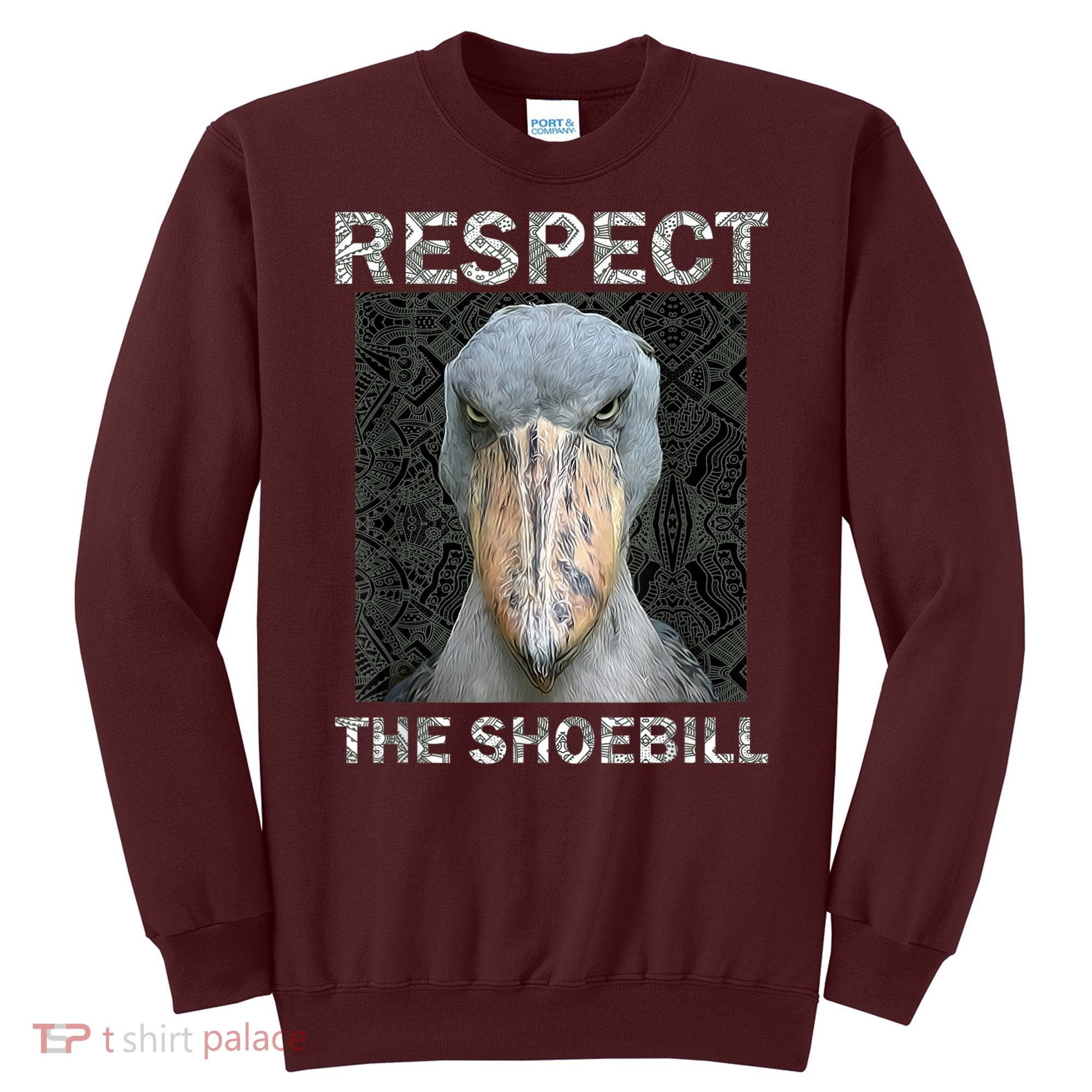 Respect The Shoebill African Bird Aztec Mayan Bird Lover Sweatshirt