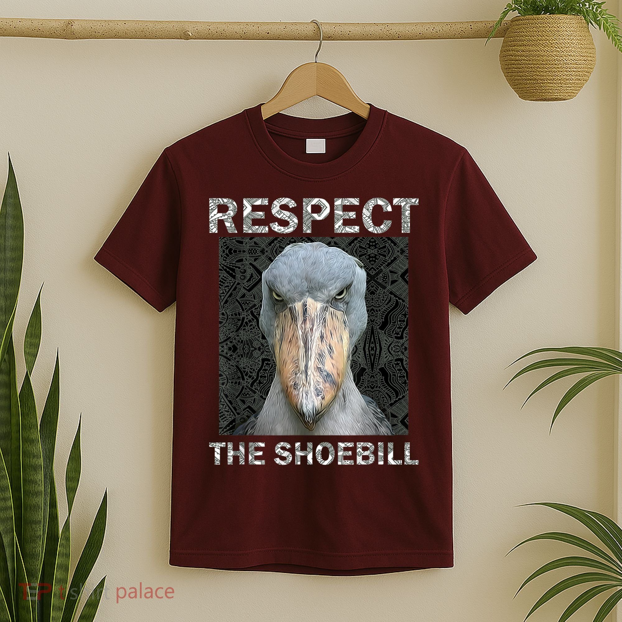 Respect The Shoebill African Bird Aztec Mayan Bird Lover T-Shirt