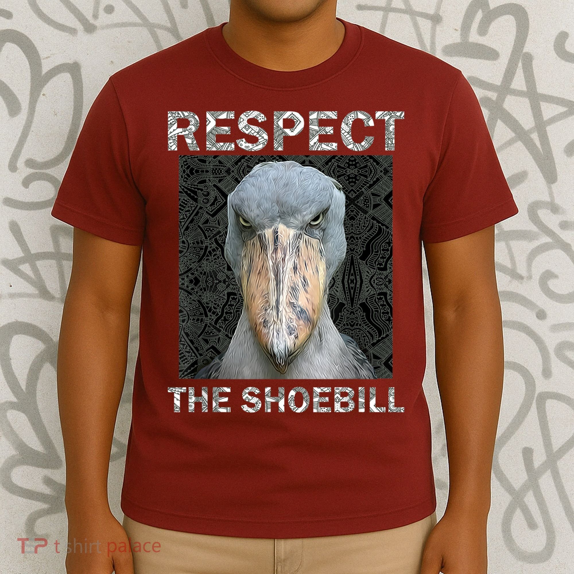 Respect The Shoebill African Bird Aztec Mayan Bird Lover T-Shirt
