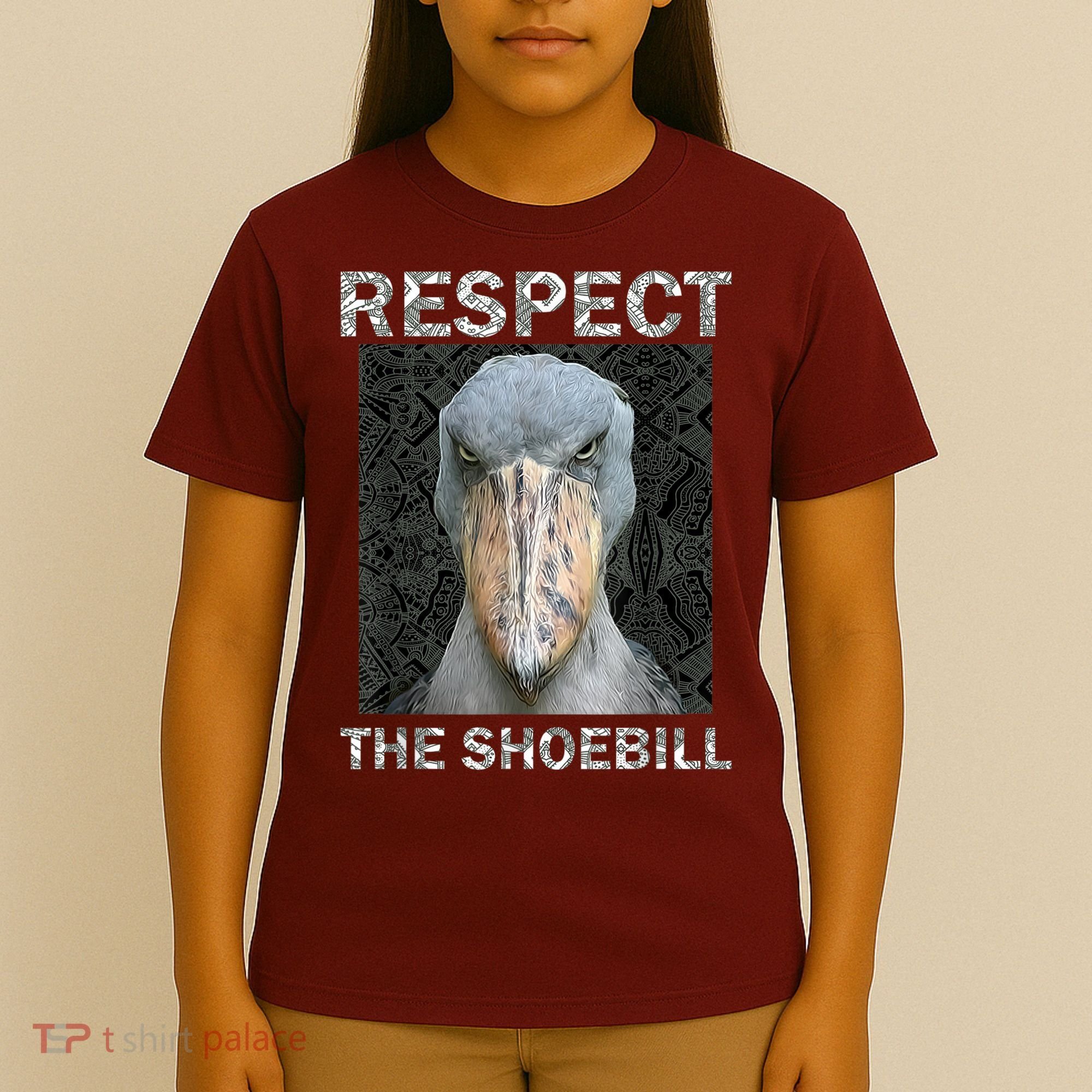 Respect The Shoebill African Bird Aztec Mayan Bird Lover T-Shirt