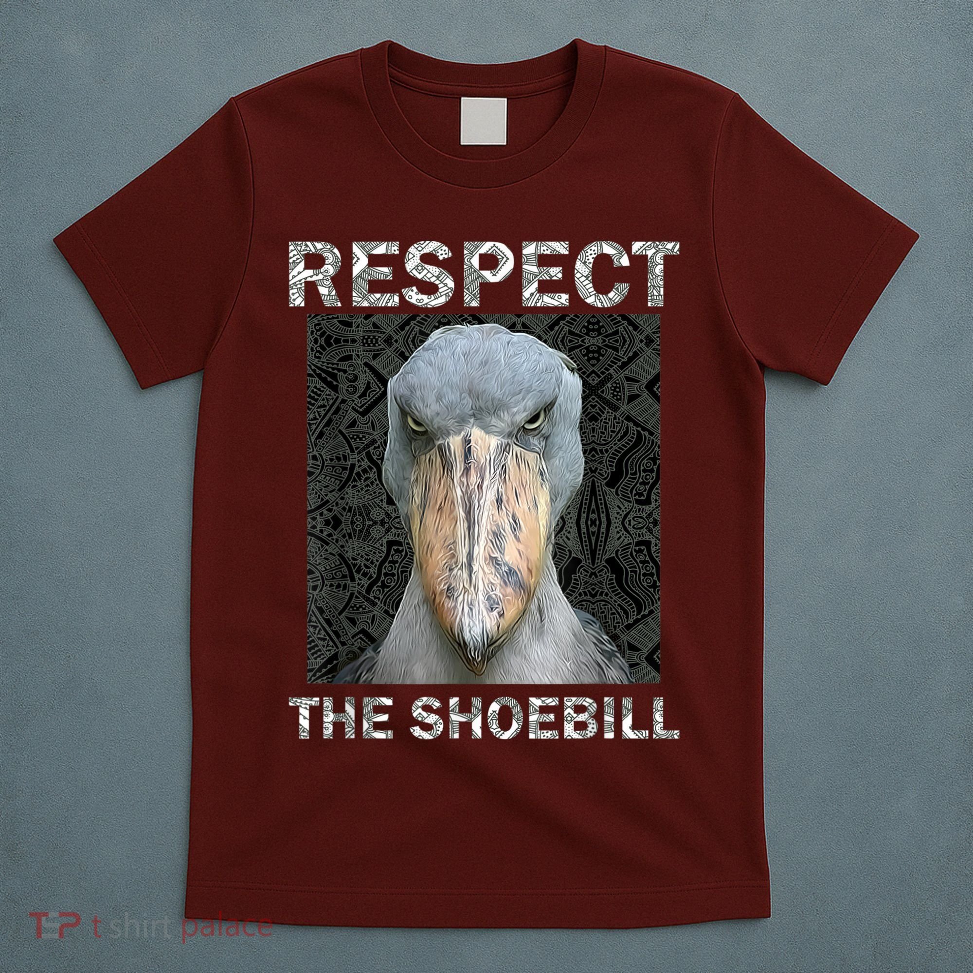 Respect The Shoebill African Bird Aztec Mayan Bird Lover T-Shirt