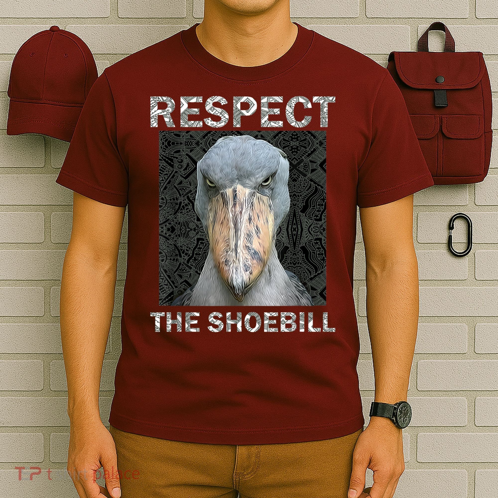 Respect The Shoebill African Bird Aztec Mayan Bird Lover T-Shirt