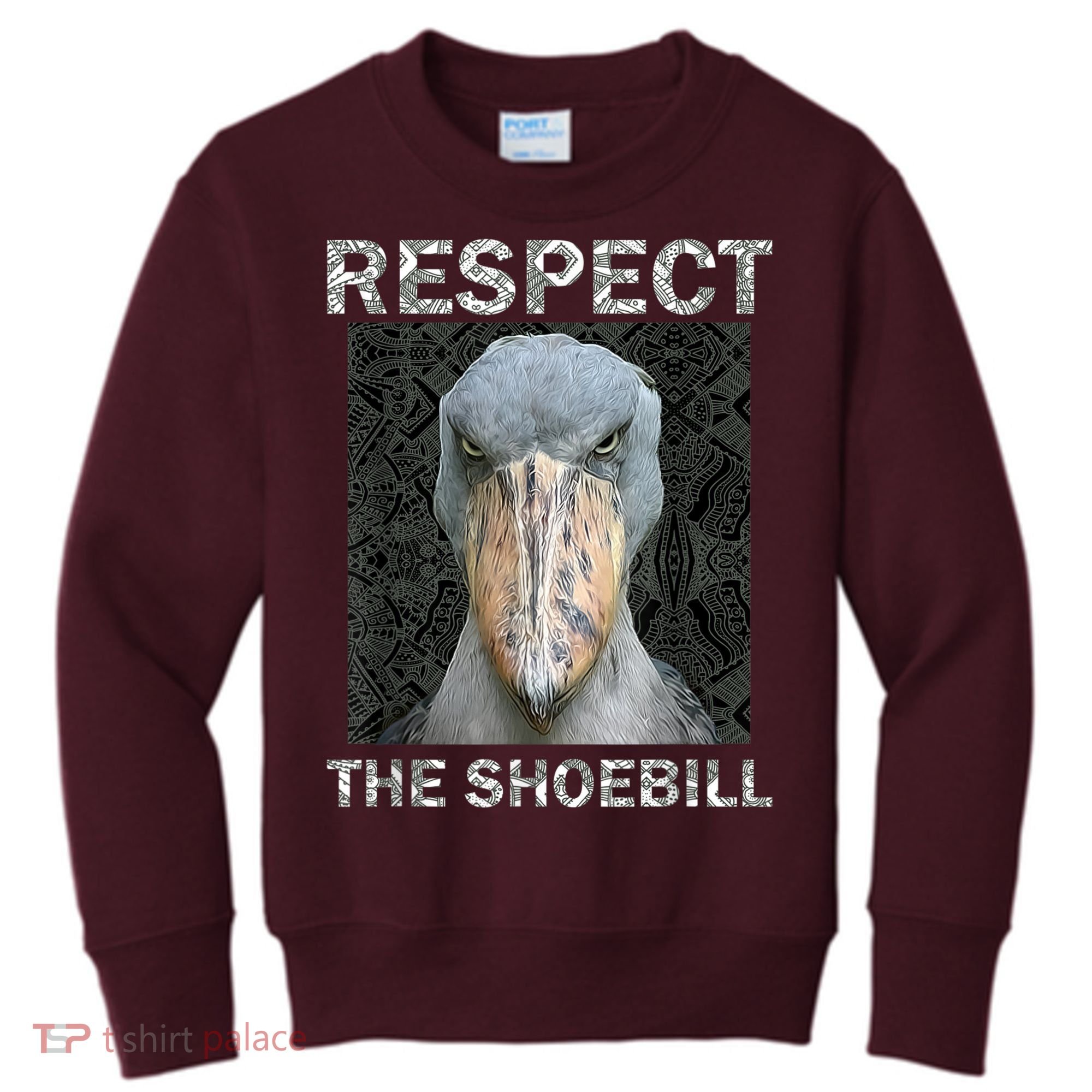 Respect The Shoebill African Bird Aztec Mayan Bird Lover Kids Sweatshirt