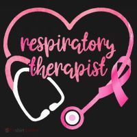 Respiratory Therapist Stethoscope Pink Ribbon Breast Cancer Women's Hoodie thumb 2