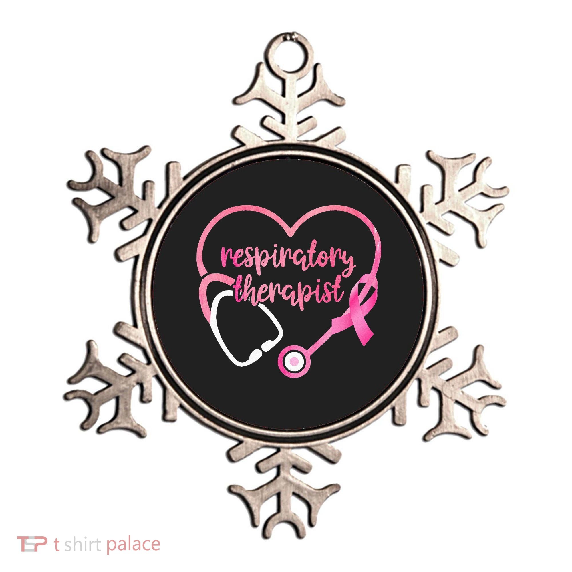 Respiratory Therapist Stethoscope Pink Ribbon Breast Cancer Ornament