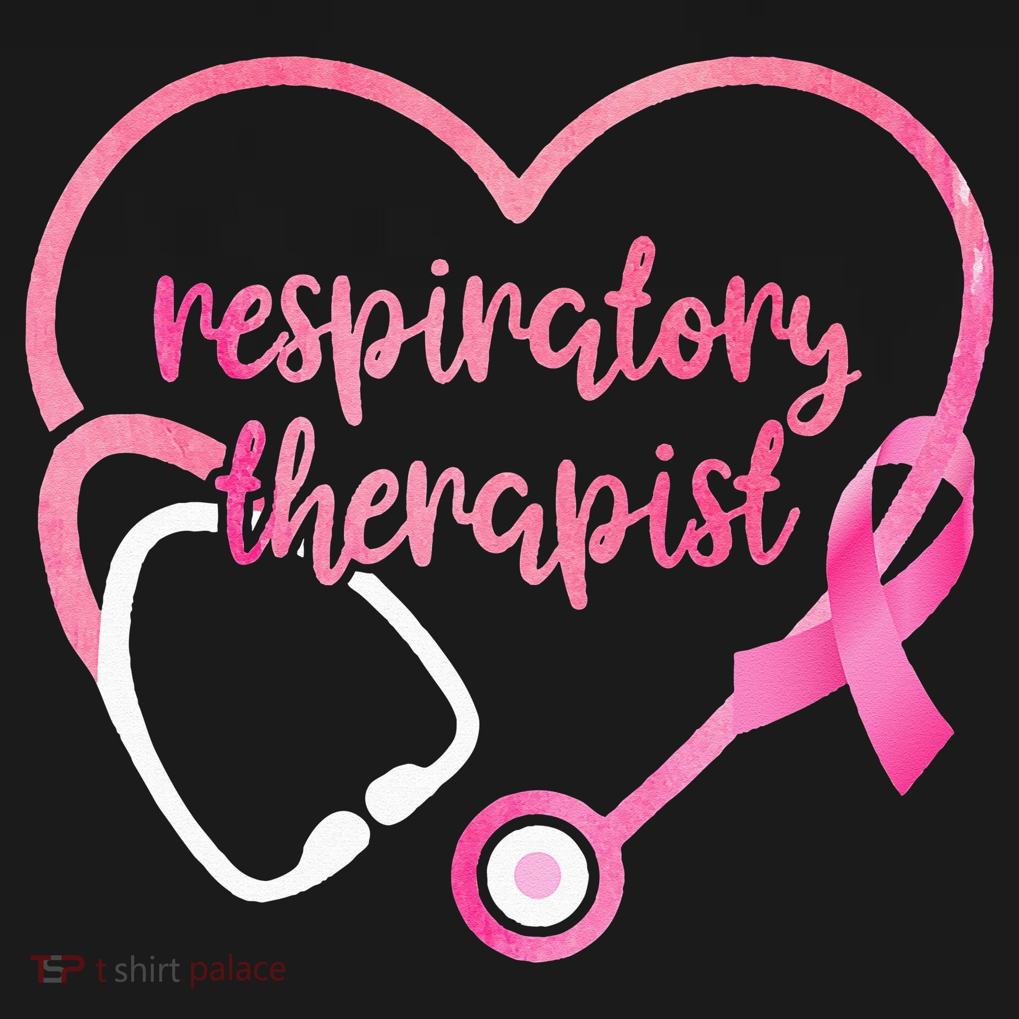 Respiratory Therapist Stethoscope Pink Ribbon Breast Cancer Women's Tank Top
