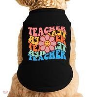Retro Teacher Sunflower Doggie Tank thumb 0