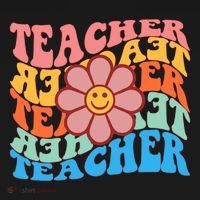 Retro Teacher Sunflower Backpack thumb 2