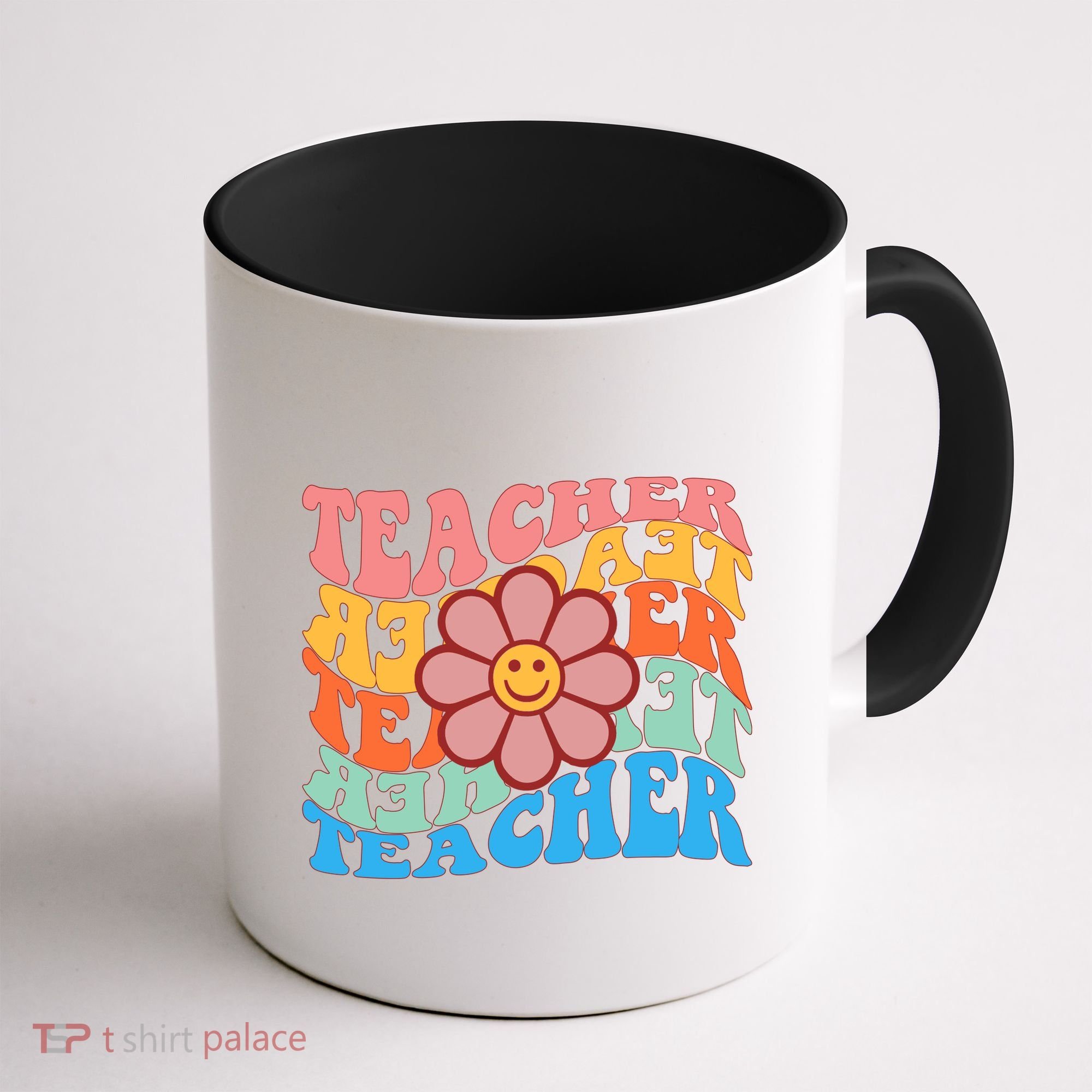 Retro Teacher Sunflower Coffee Mug
