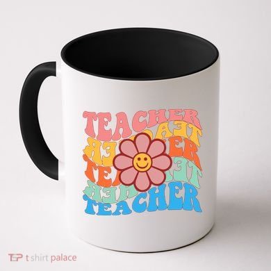 Retro Teacher Sunflower Coffee Mug