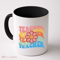 Retro Teacher Sunflower Coffee Mug thumb 0