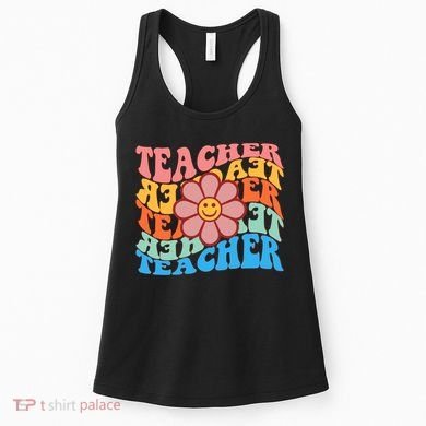 Retro Teacher Sunflower Women's Tank Top