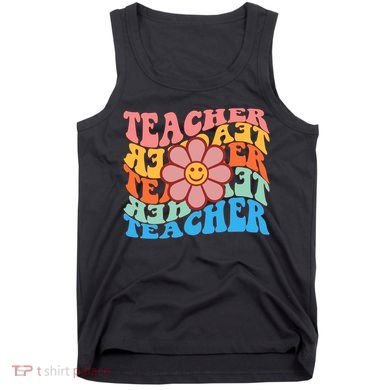 Retro Teacher Sunflower Tank Top