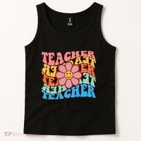 Retro Teacher Sunflower Tank Top thumb 2