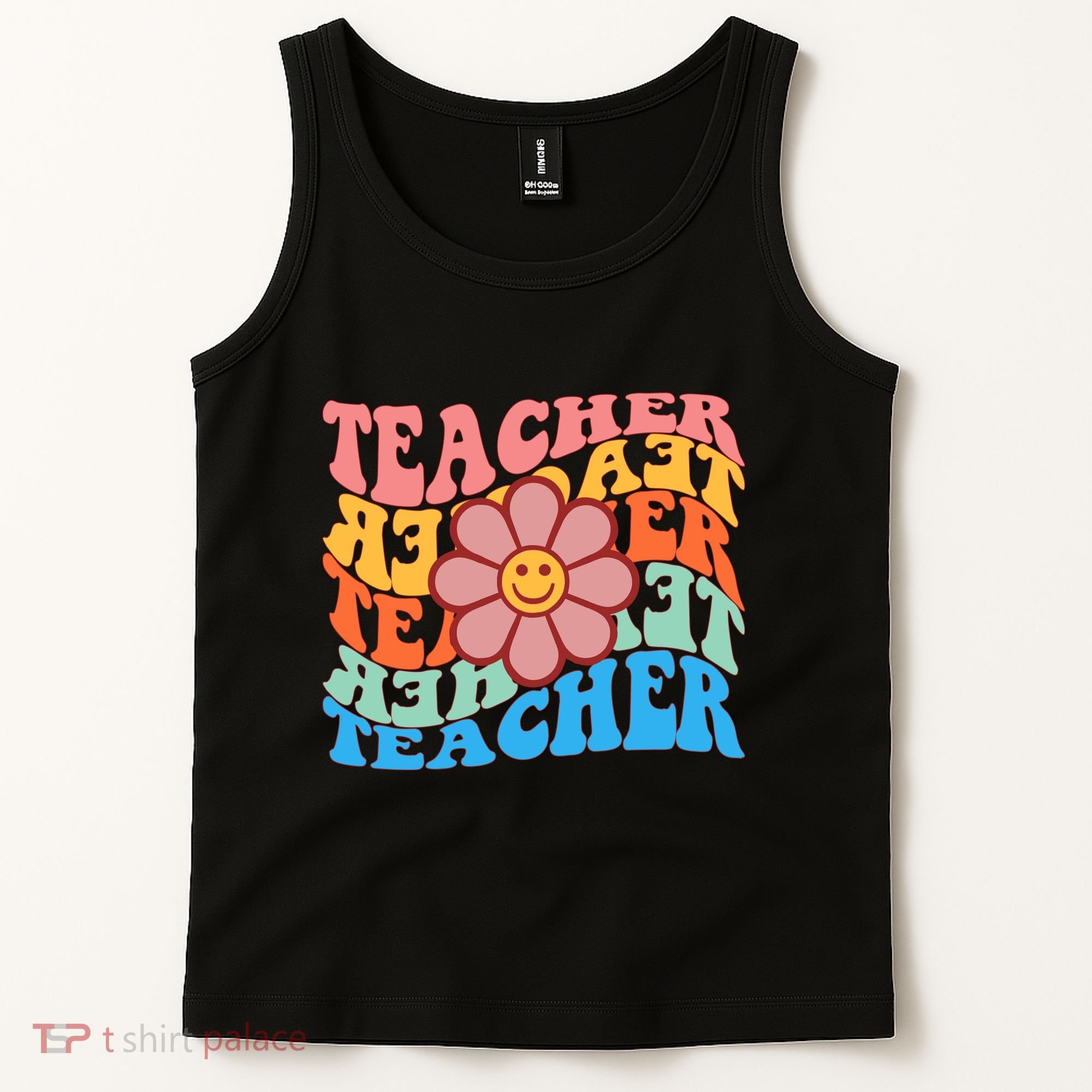Retro Teacher Sunflower Tank Top