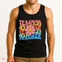Retro Teacher Sunflower Tank Top thumb 3