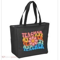 Retro Teacher Sunflower Tote Bag thumb 2