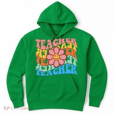 Retro Teacher Sunflower Hoodie