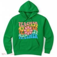 Retro Teacher Sunflower Hoodie thumb 0