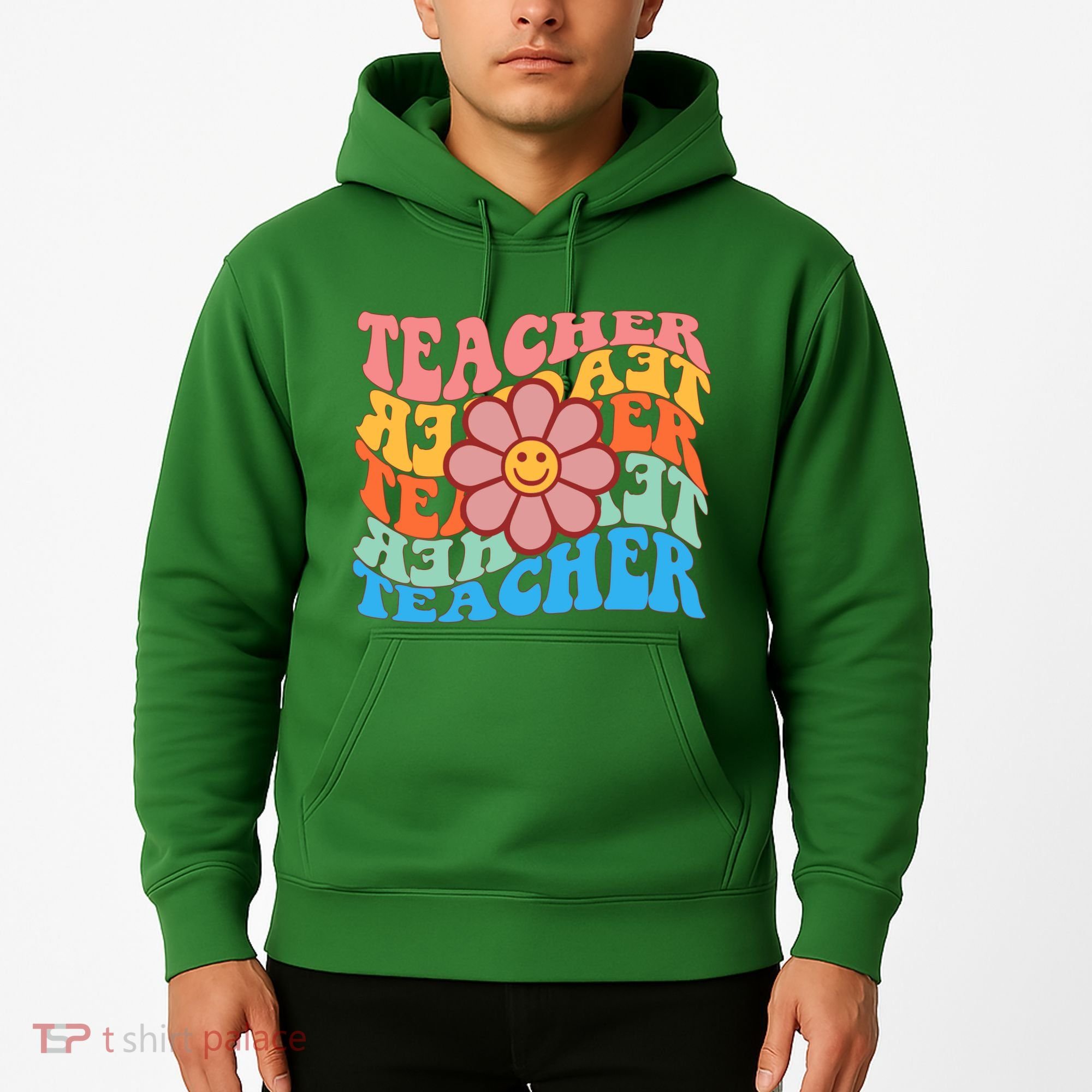 Retro Teacher Sunflower Hoodie
