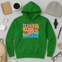 Retro Teacher Sunflower Hoodie thumb 3