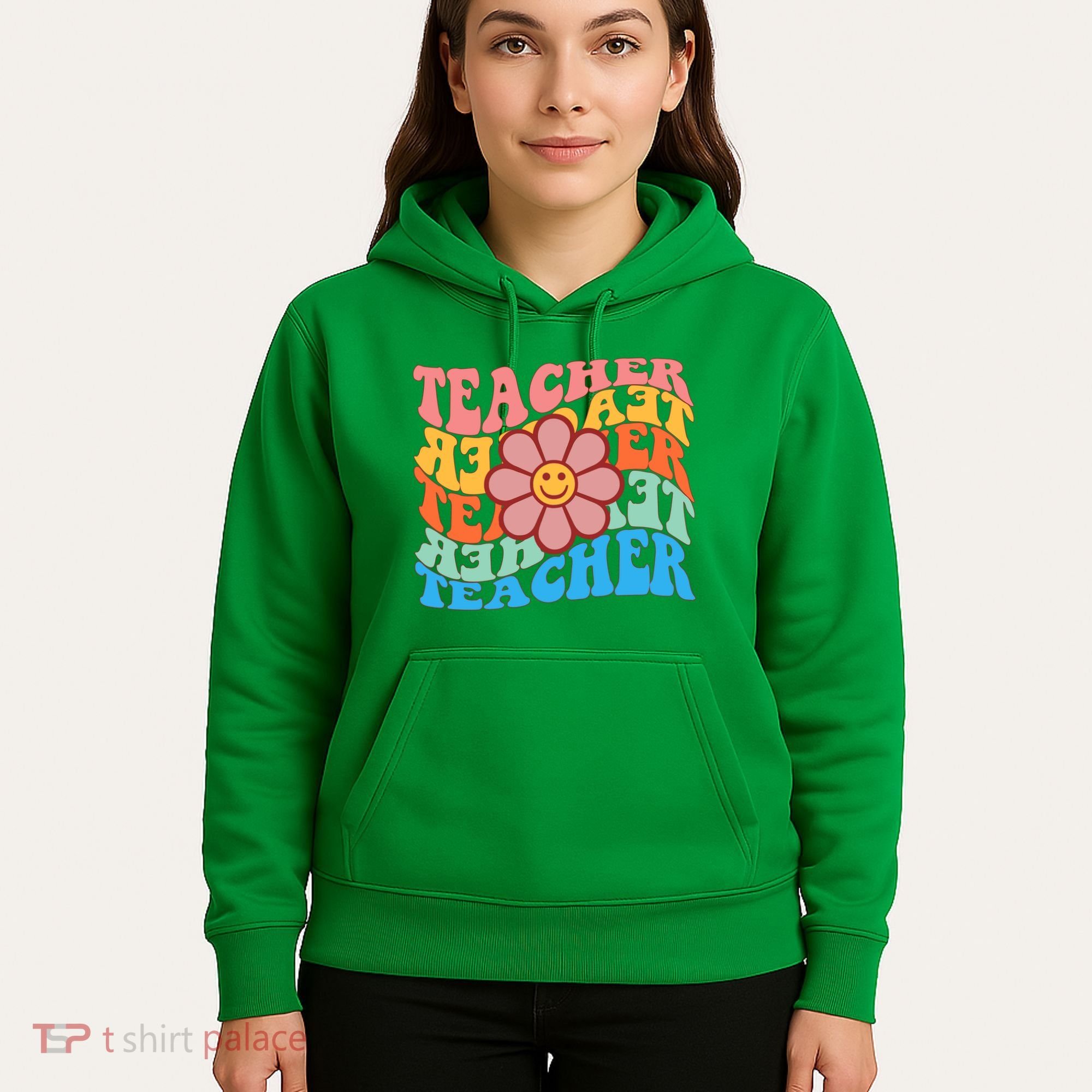 Retro Teacher Sunflower Hoodie