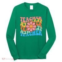 Retro Teacher Sunflower Long Sleeve Shirt thumb 0