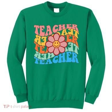 Retro Teacher Sunflower Sweatshirt