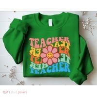 Retro Teacher Sunflower Sweatshirt thumb 2