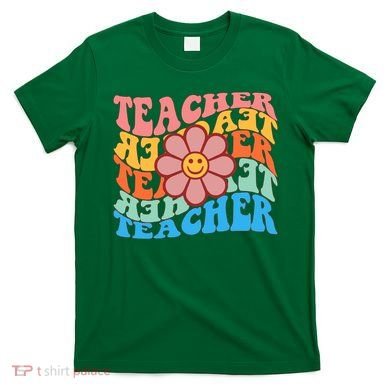 Retro Teacher Sunflower T-Shirt