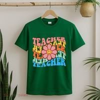 Retro Teacher Sunflower T-Shirt thumb 2