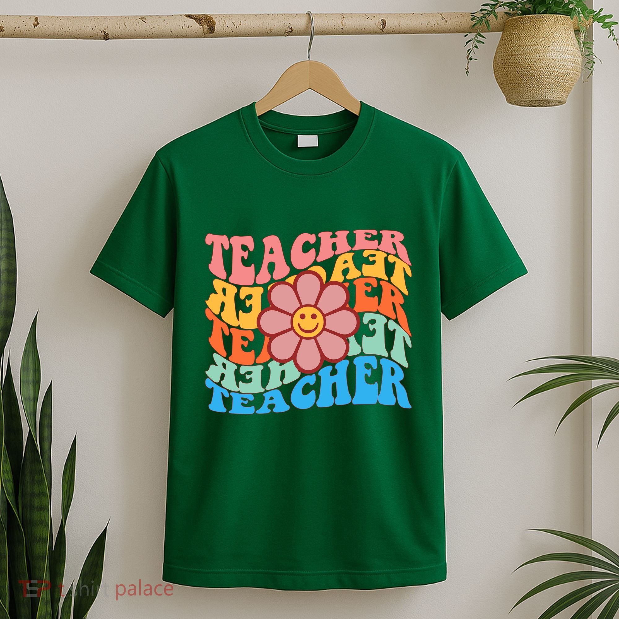 Retro Teacher Sunflower T-Shirt
