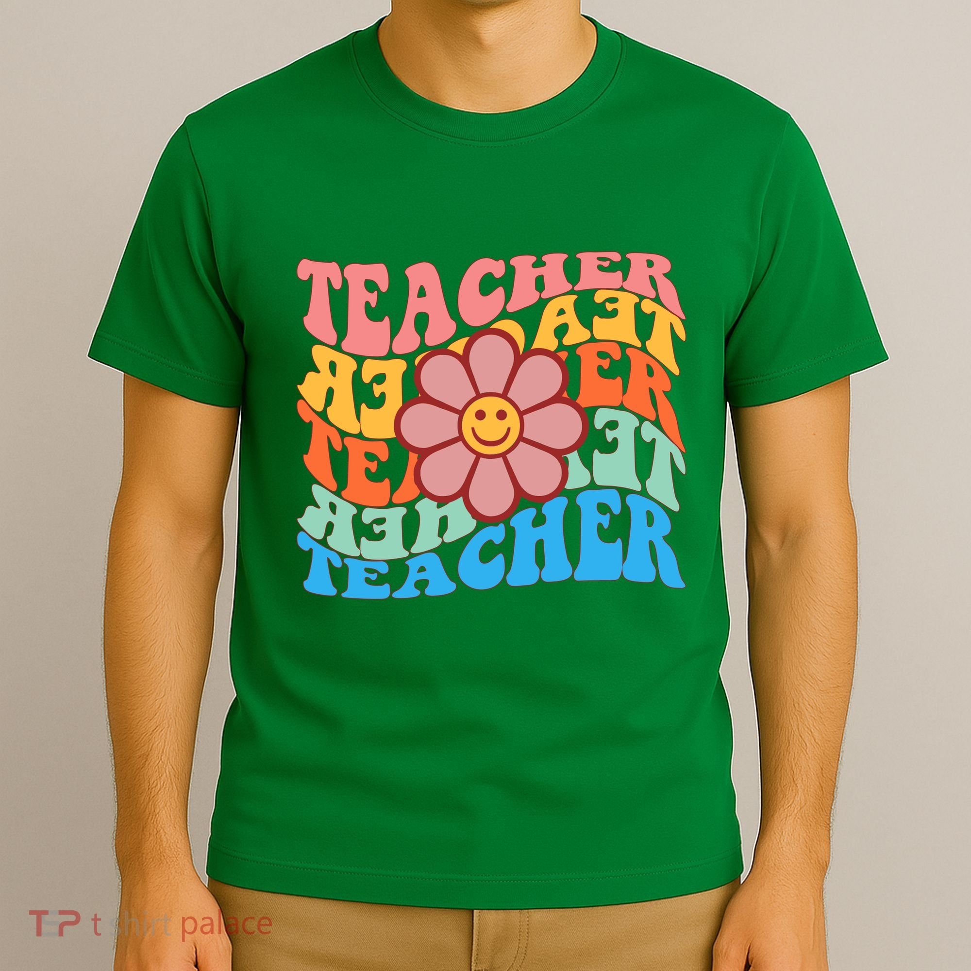 Retro Teacher Sunflower T-Shirt