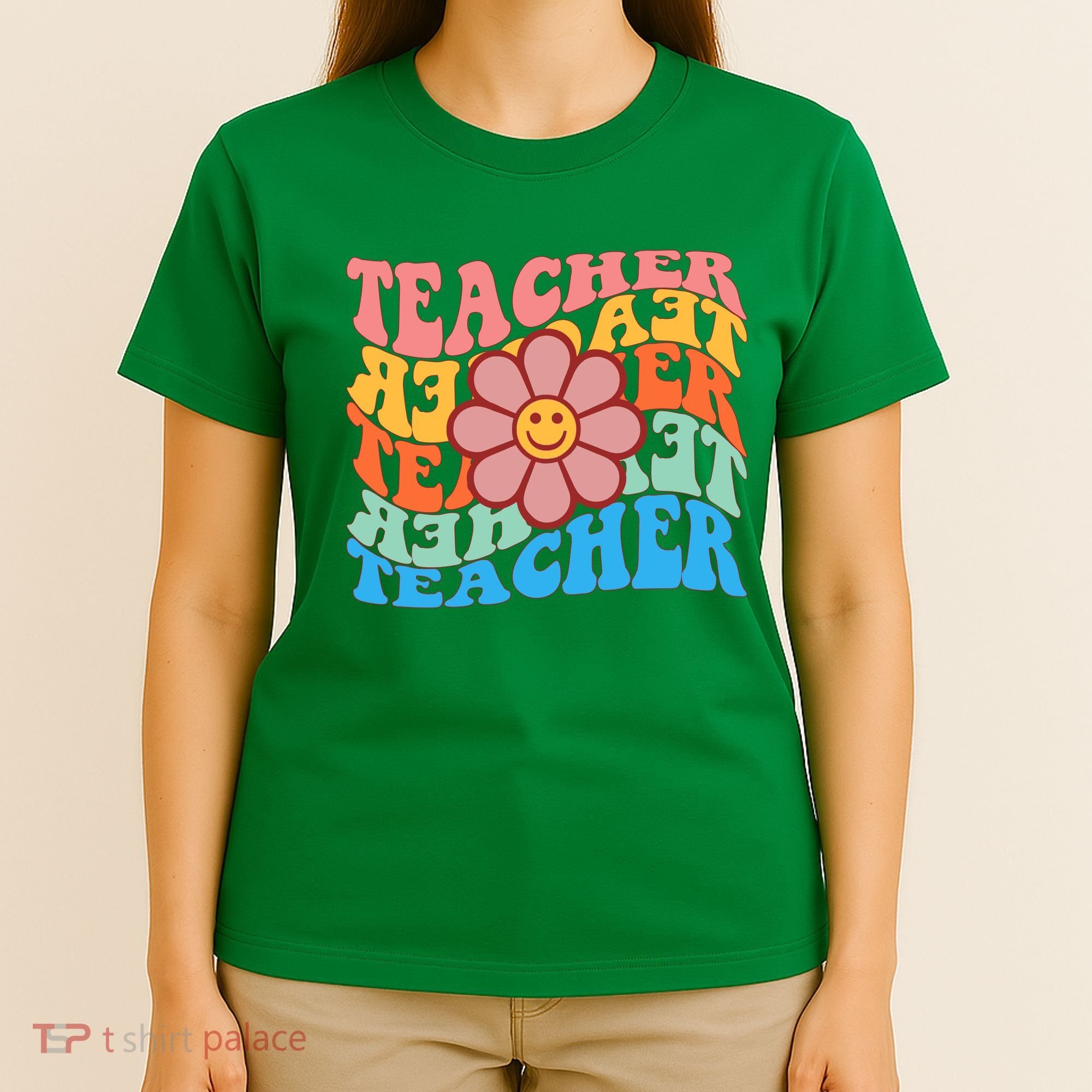 Retro Teacher Sunflower T-Shirt