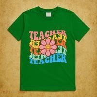 Retro Teacher Sunflower T-Shirt thumb 5