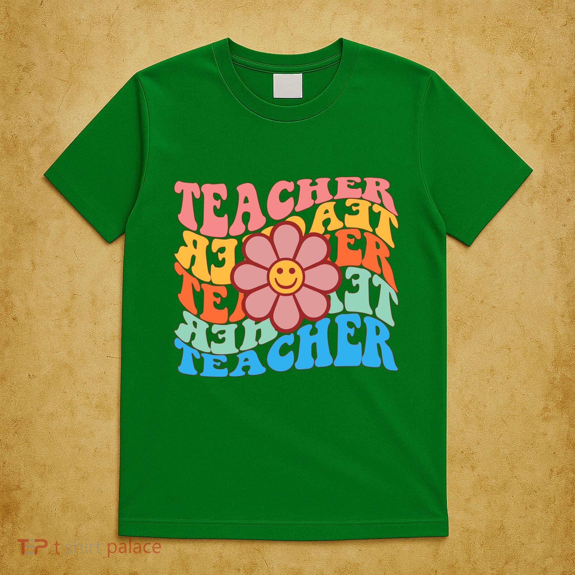 Retro Teacher Sunflower T-Shirt