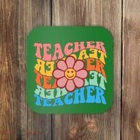Retro Teacher Sunflower Coaster thumb 0