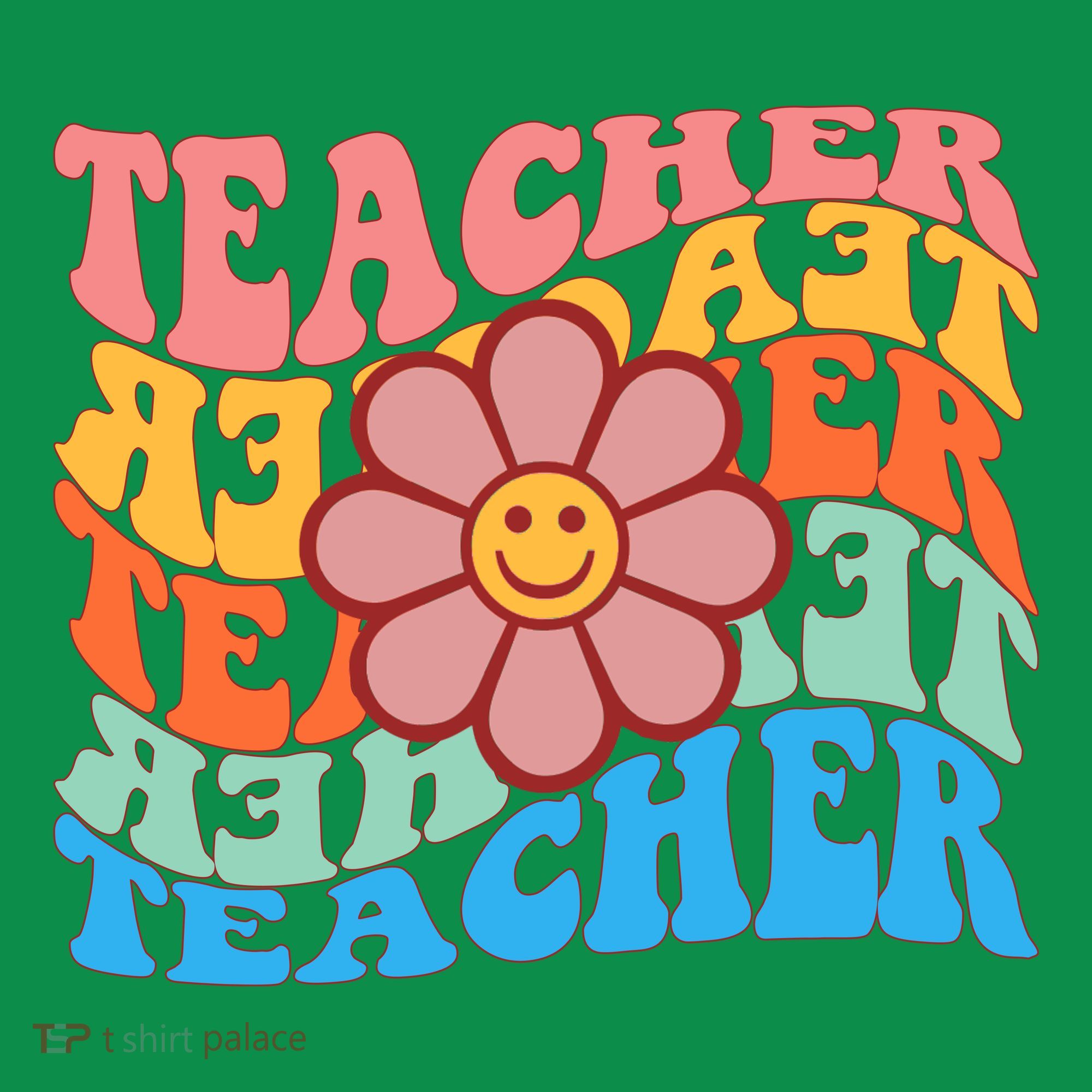 Retro Teacher Sunflower Coaster