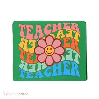Retro Teacher Sunflower Mousepad