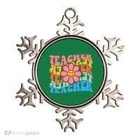 Retro Teacher Sunflower Ornament thumb 0