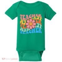 Retro Teacher Sunflower Baby Bodysuit thumb 0