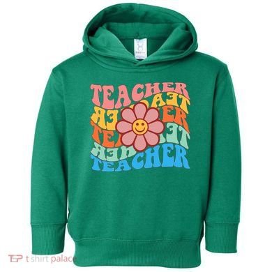 Retro Teacher Sunflower Toddler Hoodie