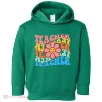 Retro Teacher Sunflower Toddler Hoodie thumb 0