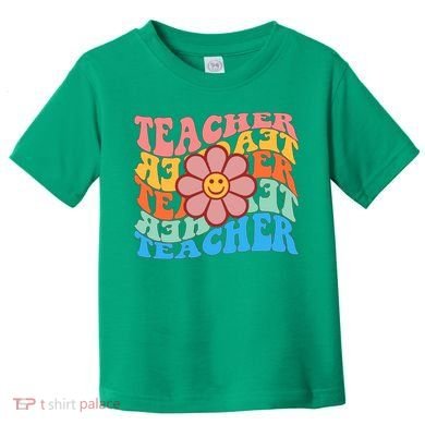 Retro Teacher Sunflower Toddler T-Shirt